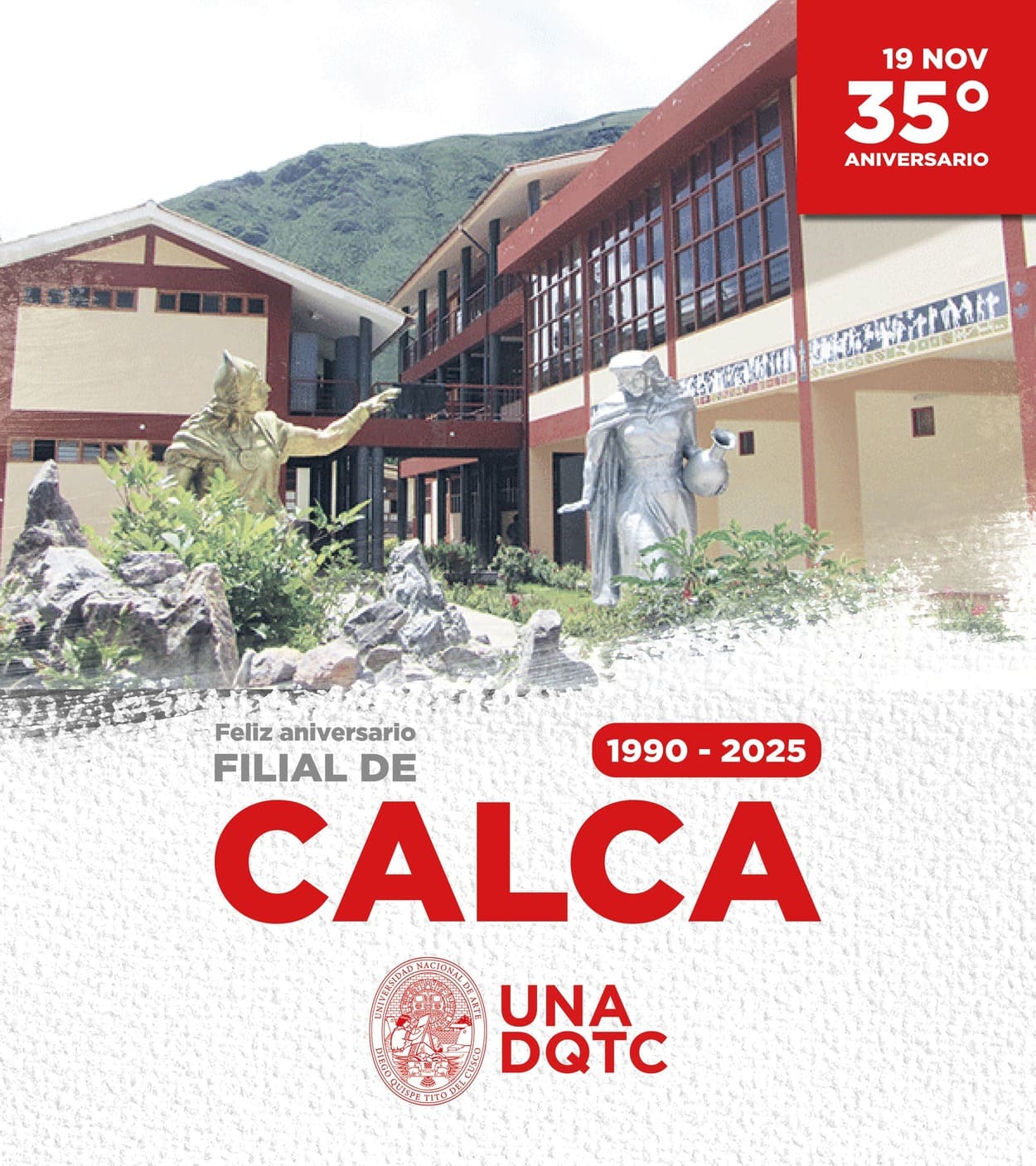 SEDE DESCONCENTRADA DE CALCA Y ESPECIALIDAD DE ESCULTURA DE UNIVERSIDAD NACIONAL DE ARTE CELEBRAN HOY ANIVERSARIO