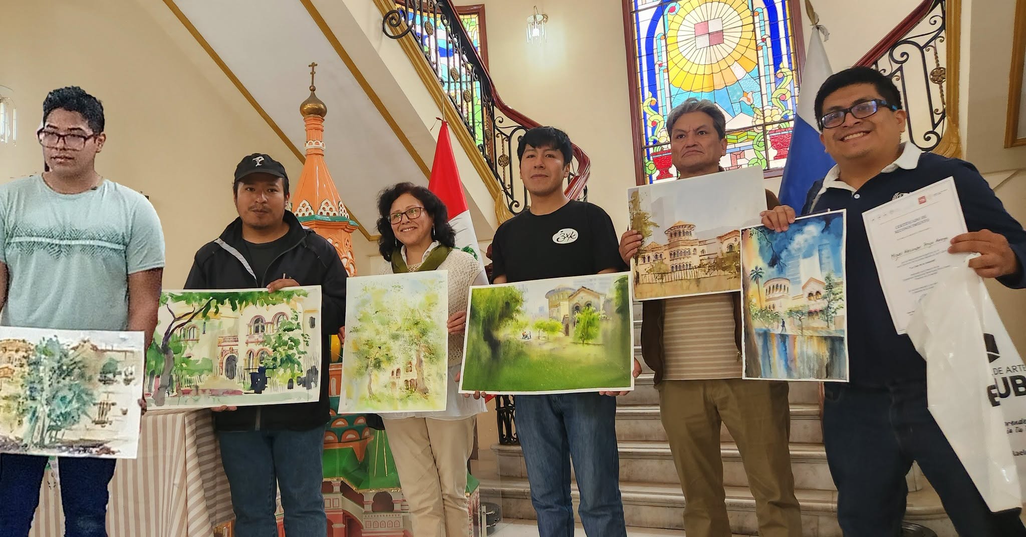 DOCENTE DE UNIVERSIDAD DIEGO QUISPE TITO DEL CUSCO OBTIENE EL PRIMER LUGAR EN CONCURSO DE ACUARELA AL AIRE LIBRE REALIZADO EN LIMA