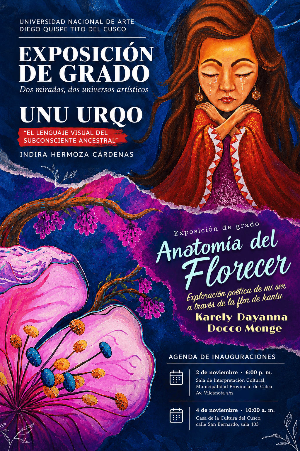 EL ARTE FLORECE Y REVELA SUS RAÍCES EN LAS EXPOSICIONES DE GRADO DE LA UNIVERSIDAD NACIONAL DE ARTE DIEGO QUISPE TITO DEL CUSCO