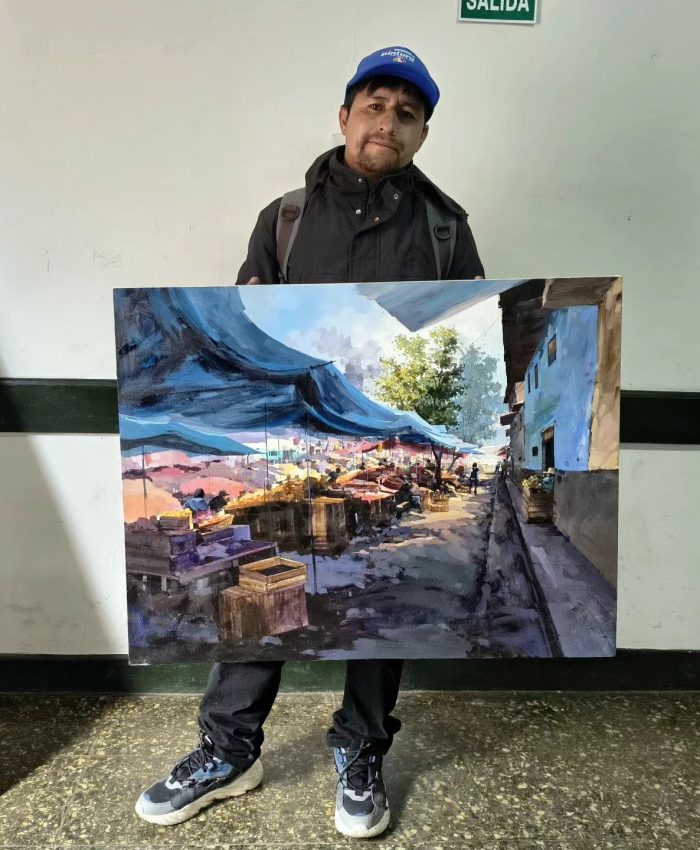 EGRESADO DE LA ESCUELA SUPERIOR AUTONOMA DE BELLAS ARTES DEL CUSCO GANA CONCURSO INTERNACIONAL DE PINTURA EN CAJAMARCA