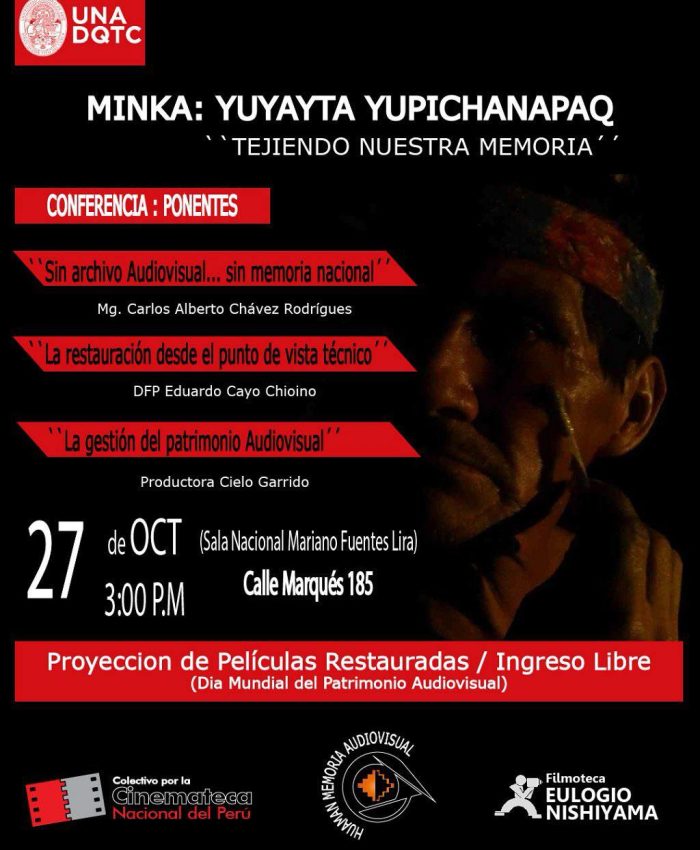 UNIVERSIDAD DE ARTE DEL CUSCO ORGANIZA CONFERENCIAS Y PROYECCIÓN DE PELÍCULAS CON MOTIVO DEL DIA MUNDIAL DEL PATRIMONIO AUDIOVISUAL