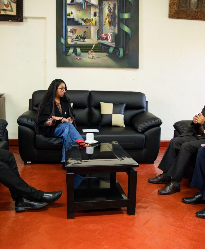 Autoridades de Universidad Nacional de Arte Diego Quispe Tito se reúnen con congresista Ruth Luque Ibarra