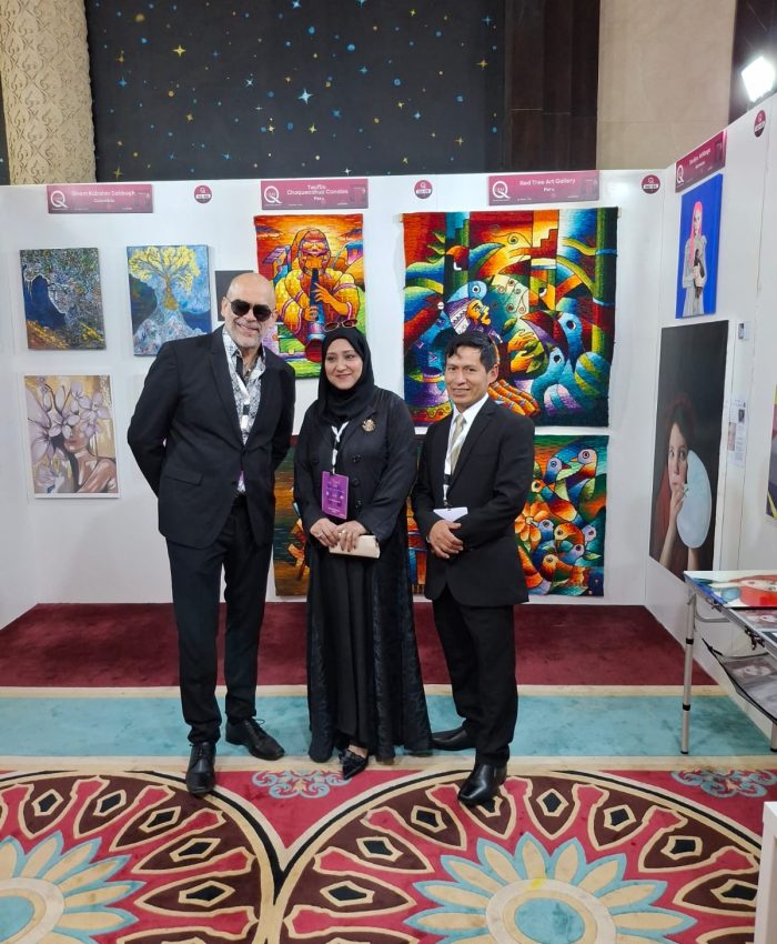 Artista Teófilo Choquecahua estudiante de Universidad Nacional de Arte Diego Quispe triunfa en Festival Internacional de Qatar